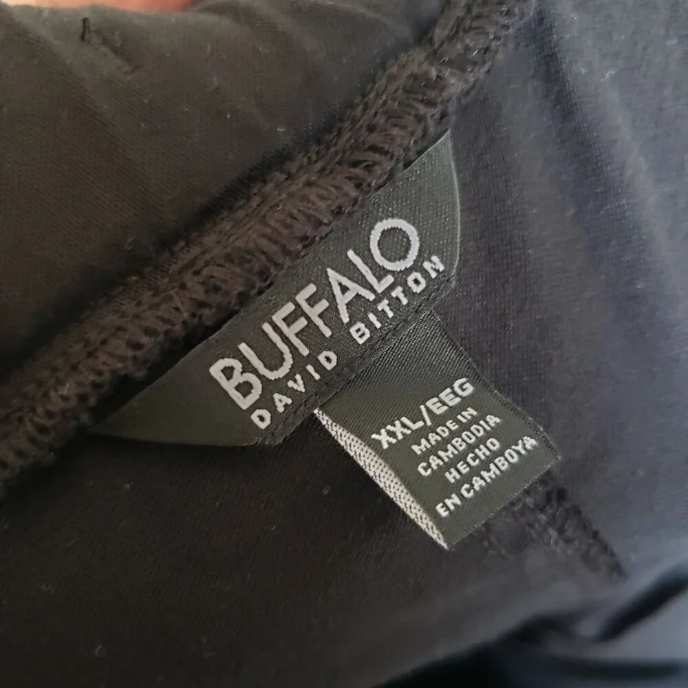 Buffalo David Bitton Soft Tencel Pull-On Drawstring Pant Black Size Mens XXL NEW